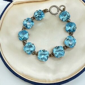Vintage Blue Swarovski Crystal Bracelet